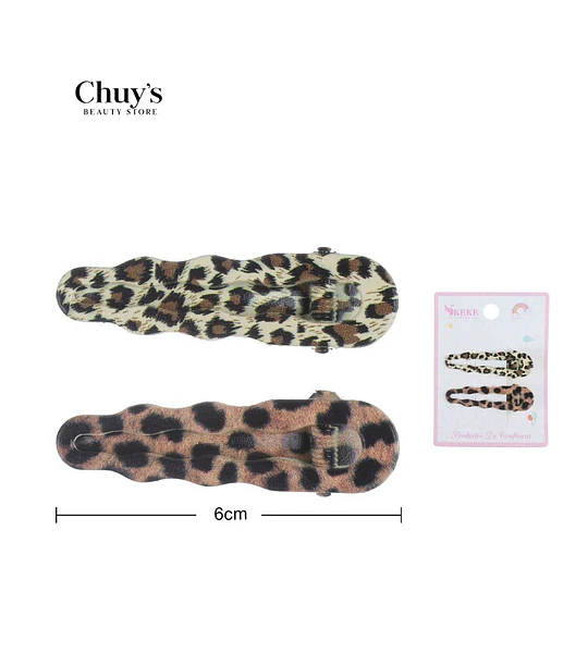 Pinza Para Cabello Estilo Leopardo