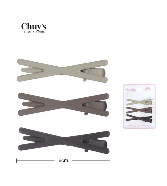 Pinza Para Cabello X3