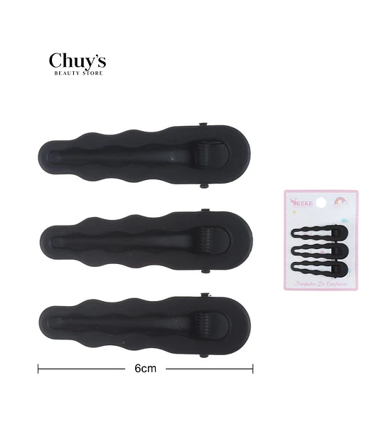 Pinzas Para Cabello Negras