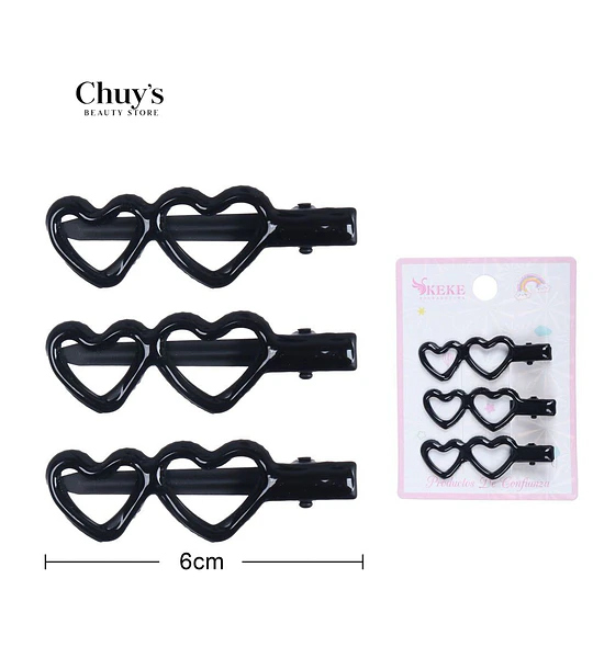 Pinzas Para Cabello Corazón