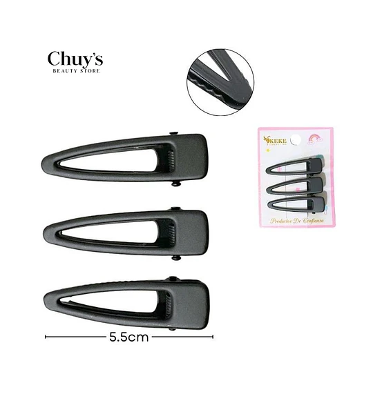 Pinzas Para Cabello Negras