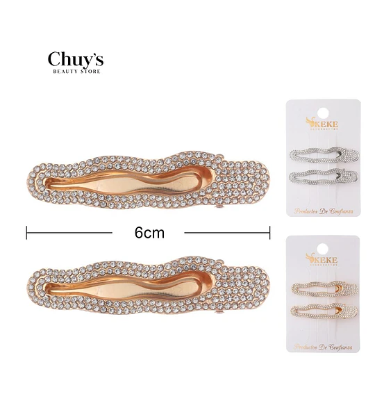Pinza Para Cabello Con Brillantes