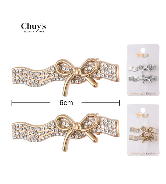 Pinza Para Cabello Con Brillantes