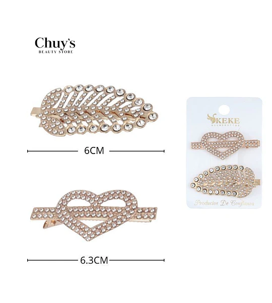 Pinza Para Cabello Con Brillantes