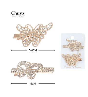 Pinza Mariposa Con Brillantes - Chuys Beautys | Chuy's Beautys Store