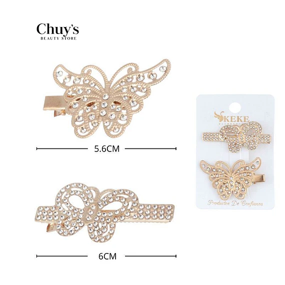 Pinza Mariposa Con Brillantes