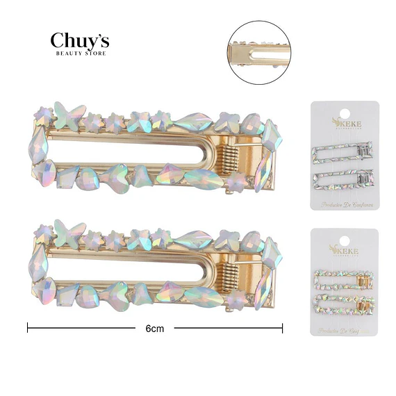 Pinza Para Cabello Con Mariposas