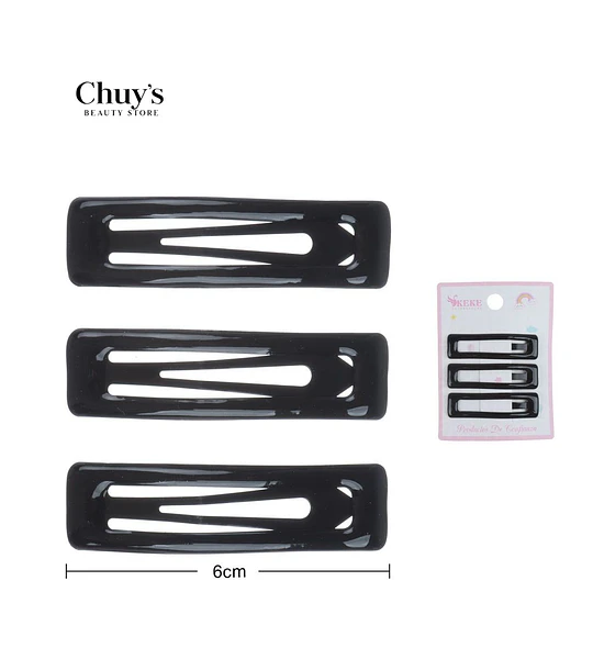 Pinzas Para Cabello Negros