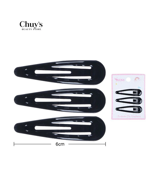 Pinzas Para Cabello Negras