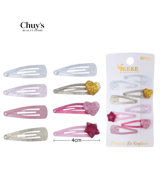 Pinzas Para Cabello Brillantes