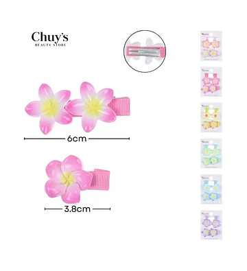 Pinza Para Cabello Flor Rosa - Chuys Beautys | Chuy's Beautys Store