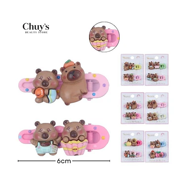 Pinza Para Cabello Con Ositos - Chuys Beautys | Chuy's Beautys Store