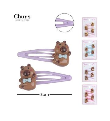 Pinza para Cabello con Diseño de Oso - Chuys Beautys | Chuy's Beautys Store