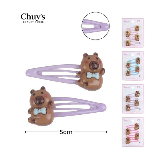 Pinza para Cabello con Diseño de Oso