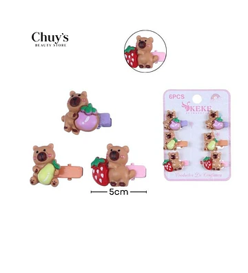 Pinzas Para Cabello Con Diseño De Osito - Chuys Beautys | Chuy's Beautys Store