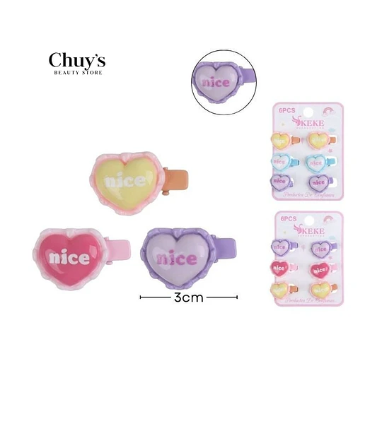Pinza Para Cabello Corazón