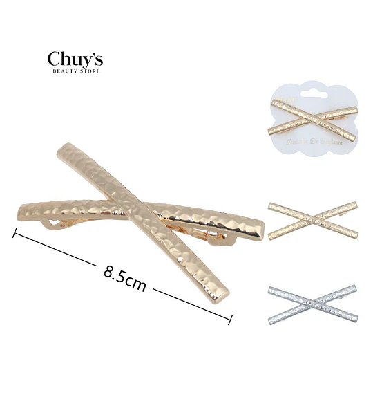 Pinza Para Cabello Doble Cruz