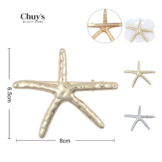 Pinza Para Cabello Estrella de Mar