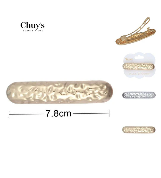 Pinza Para Cabello Metalizada