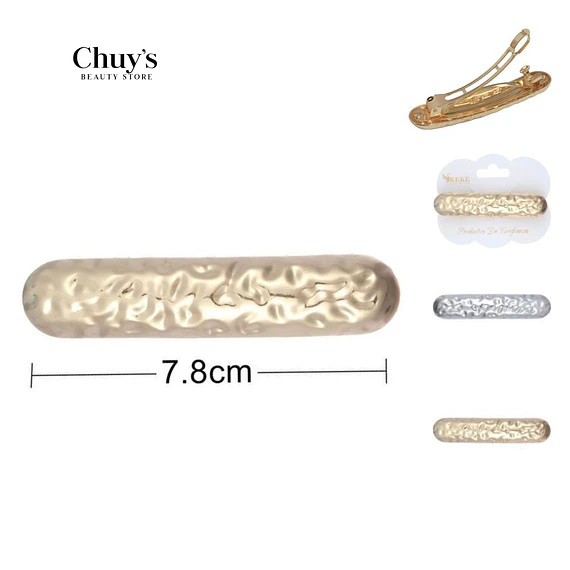 Pinza Para Cabello Metalizada