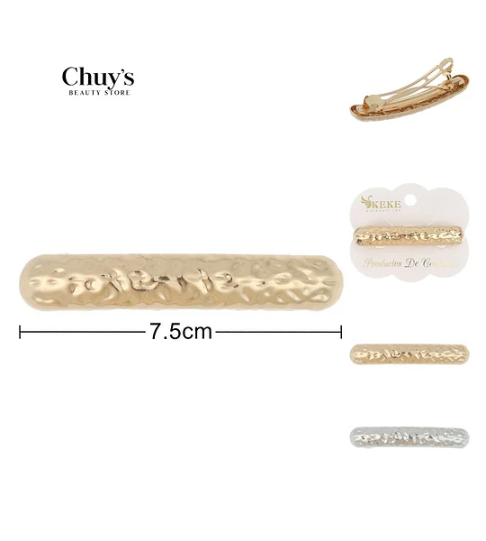 Pinza Para Cabello Dorada