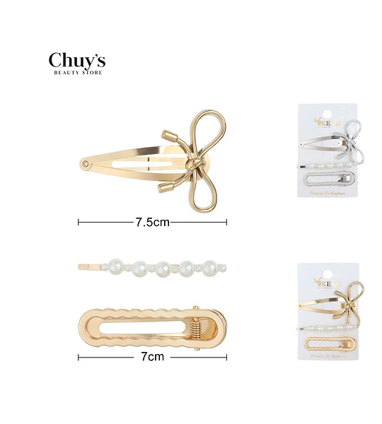 Pinza Para Cabello Con Lazo
