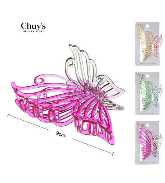Pinza Mariposa Transparente