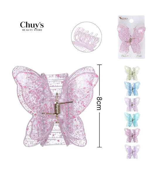 Pinza Mariposa Transparente