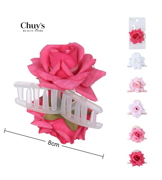 Pinza Para Cabello Con Flores