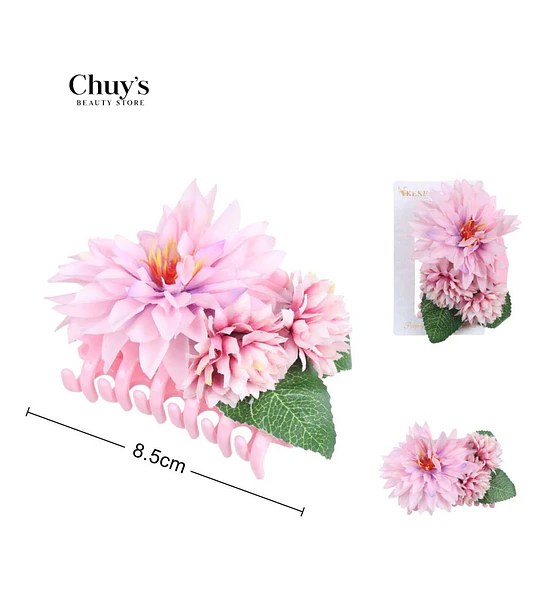 Pinza Para Cabello Con Flores