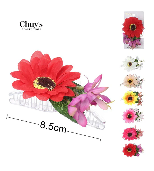 Clip Para Cabello Con Flores