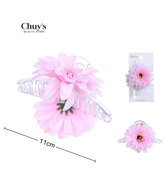 Pinza Para Cabello Con Flor