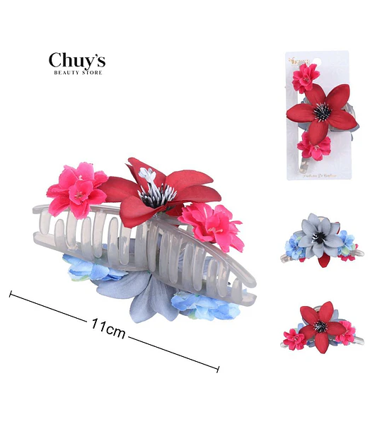 Pinza Para Cabello Con Flores