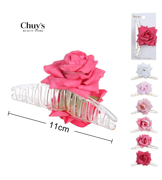 Pinza Para Cabello Con Flor
