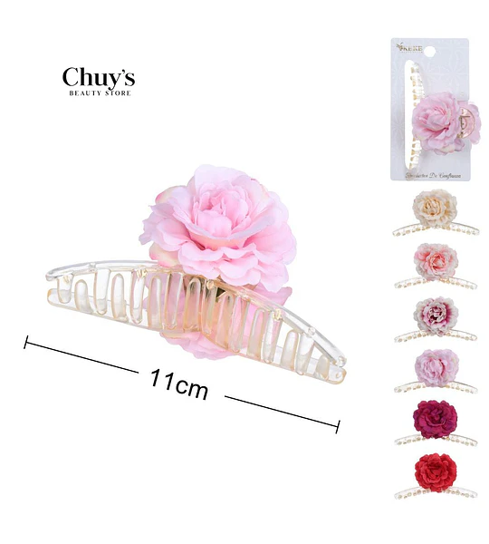 Pinza Para Cabello Con Flor