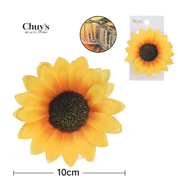 Flor Artificial Girasol 10cm - Chuys Beautys | Chuy's Beautys Store