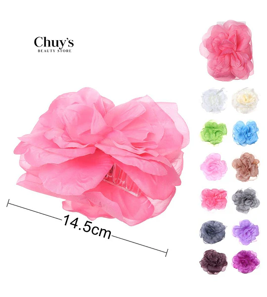 Clip Para Cabello Flor Grande