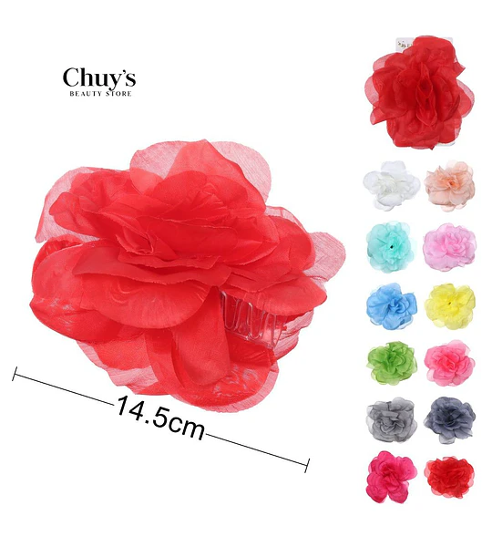 Accesorio Para Cabello Flor Roja