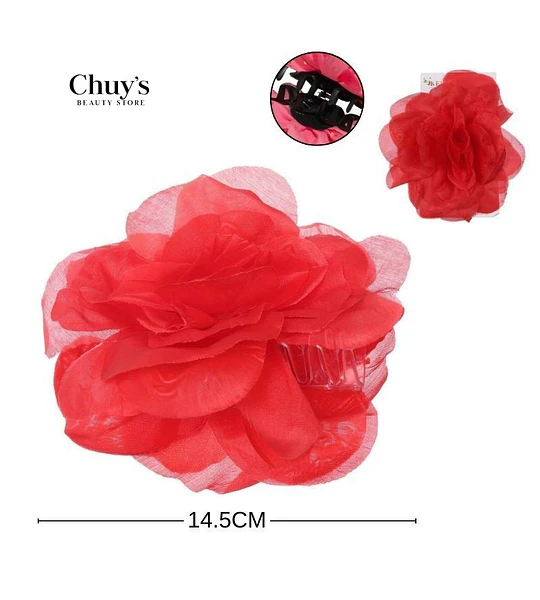 Accesorio Para Cabello Flor Roja