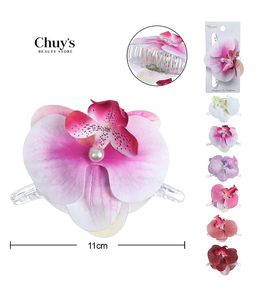 Pinza Para Cabello Flor Orquídea