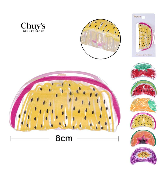 Pinza Para Cabello Fruta