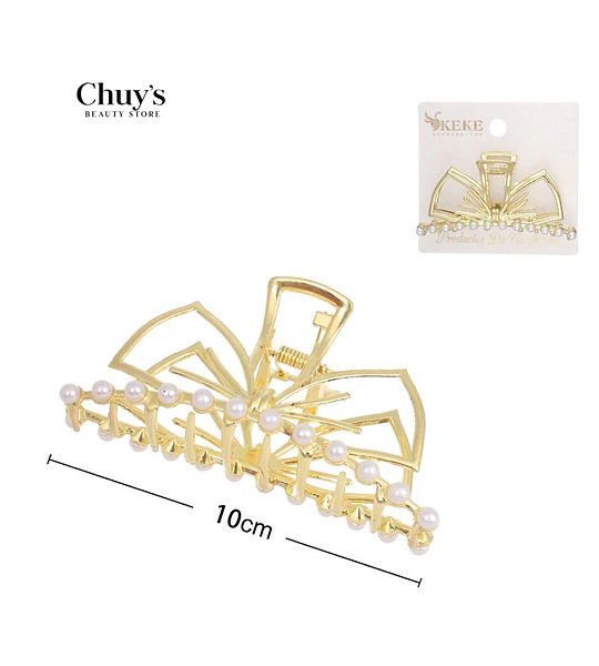 Pinza Para Cabello Con Perlas