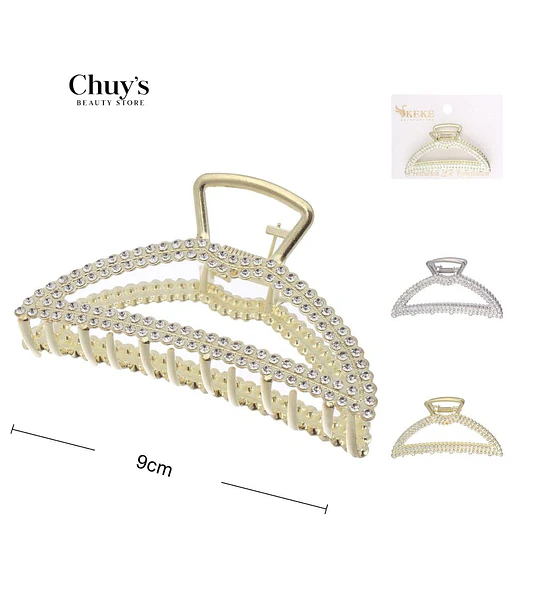 Pinza para Cabello con Brillos