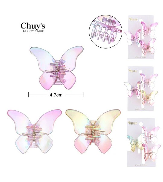 Pinza Mariposa Transparente