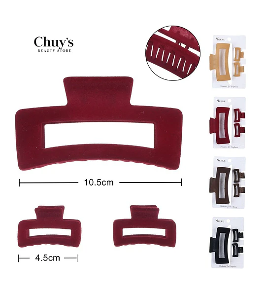 Pinza Para Cabello Velour