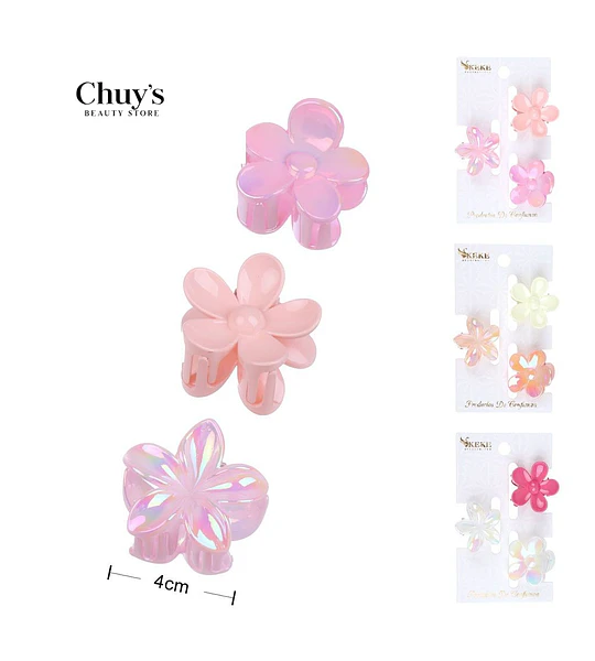 Pinzas Para Cabello Flor