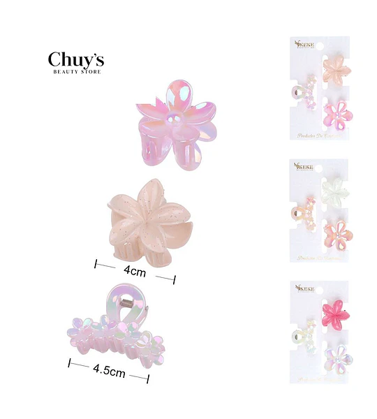 Pinza Para Cabello Floral