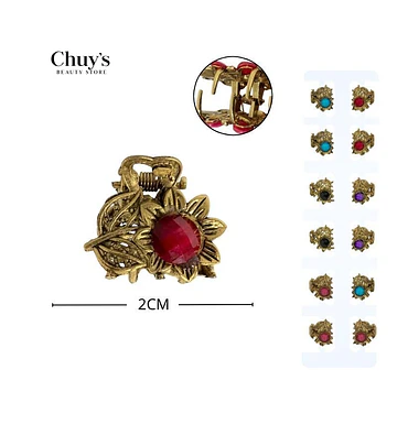 Pinza Para Cabello Con Adorno Floral - Chuys Beautys | Chuy's Beautys Store