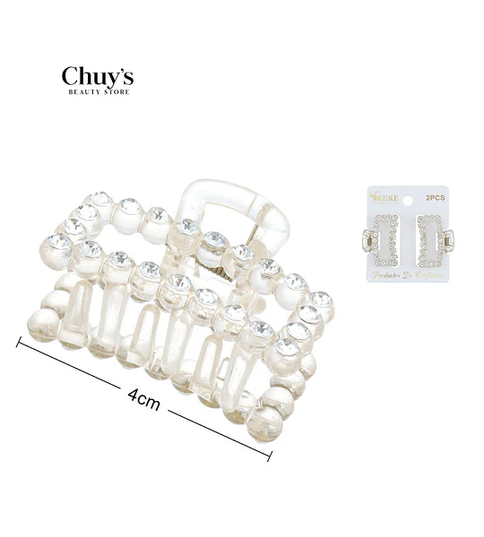 Pinza Para Cabello Transparente