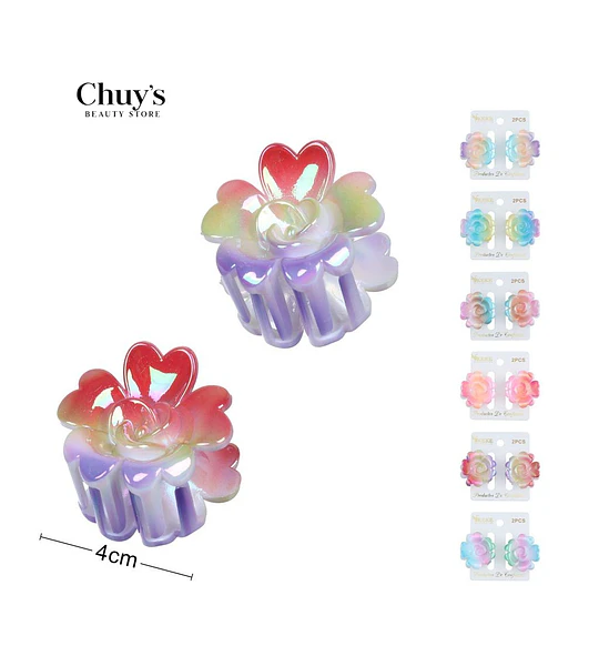 Pinza Para Cabello Floral